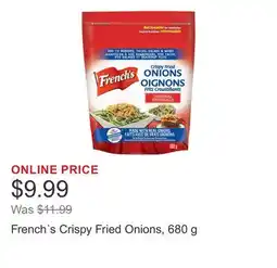 Costco French`s Crispy Fried Onions, 680 g offer