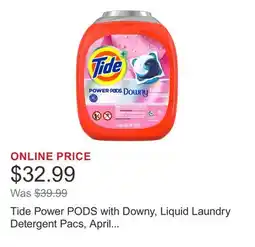 Costco Tide Power PODS with Downy, Liquid Laundry Detergent Pacs, April Fresh, 79-count offer