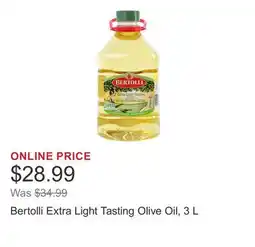 Costco Bertolli Extra Light Tasting Olive Oil, 3 L offer