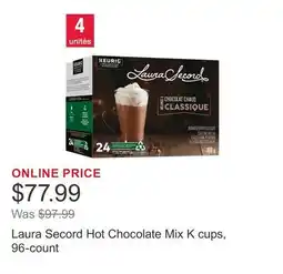 Costco Laura Secord Hot Chocolate Mix K cups, 96-count offer