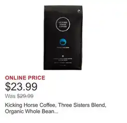 Costco Kicking Horse Coffee, Three Sisters Blend, Organic Whole Bean Coffee, Medium Roast, 1kg offer