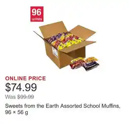Costco Sweets from the Earth Assorted School Muffins, 96 × 56 g offer
