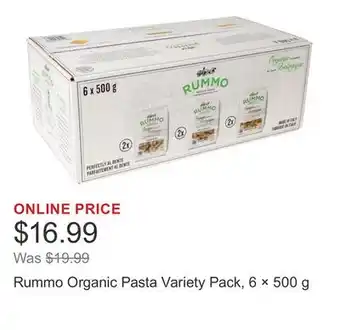 Costco Rummo Organic Pasta Variety Pack, 6 × 500 g offer