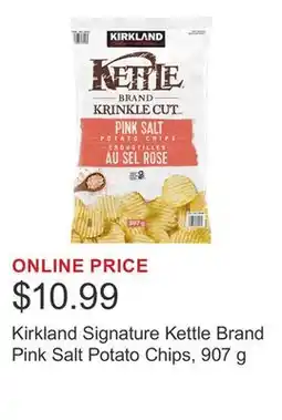 Costco Kirkland Signature Kettle Brand Pink Salt Potato Chips, 907 g offer
