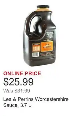 Costco Lea & Perrins Worcestershire Sauce, 3.7 L offer