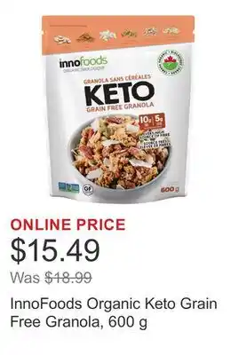 Costco InnoFoods Organic Keto Grain Free Granola, 600 g offer