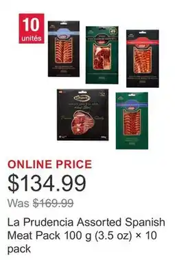 Costco La Prudencia Assorted Spanish Meat Pack 100 g (3.5 oz) × 10 pack offer