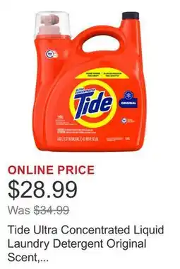 Costco Tide Ultra Concentrated Liquid Laundry Detergent Original Scent, 146 loads offer
