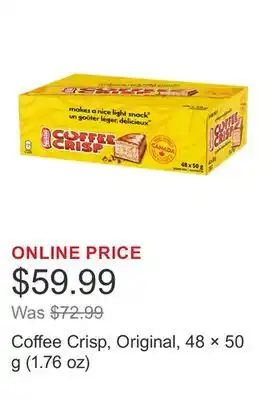 Costco Coffee Crisp, Original, 48 × 50 g (1.76 oz) offer