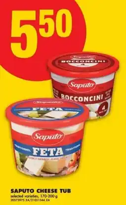 No Frills Saputo cheese tub offer