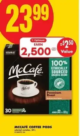 No Frills Mccafé coffee pods offer