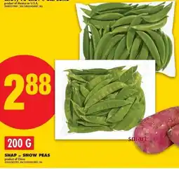 No Frills Snap or snow peas offer