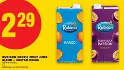 No Frills Rubicon exotic fruit juice blend or nectar drink offer