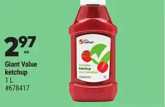 Giant Tiger Giant Value ketchup offer