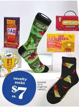 Giant Tiger novelty socks offer