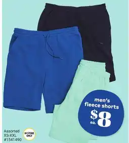 Giant Tiger men's fleece shorts offer