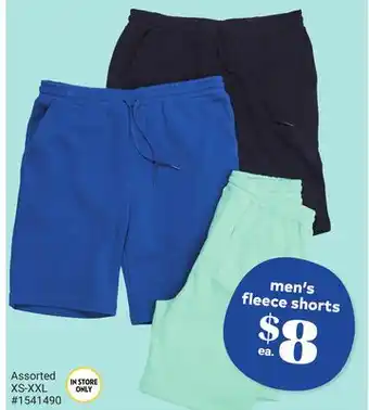 Giant Tiger men's fleece shorts offer