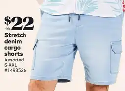 Giant Tiger Stretch denim cargo shorts offer
