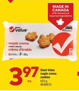 Giant Tiger Giant Value maple creme cookies offer