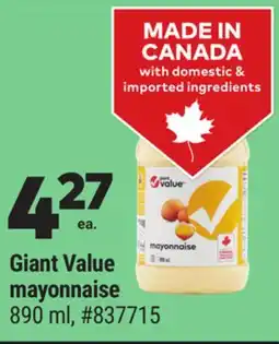 Giant Tiger Giant Value Mayonnaise offer