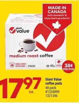 Giant Tiger Giant Value coffee pods offer