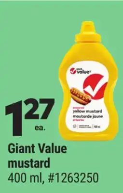 Giant Tiger Giant Value mustard offer