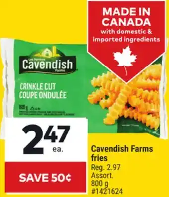 Giant Tiger Cavendish Farms fries offer