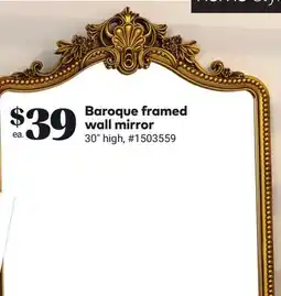 Giant Tiger Baroque framed wall mirror offer