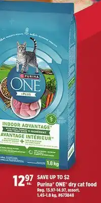 Giant Tiger Purina ONE dry cat food offer