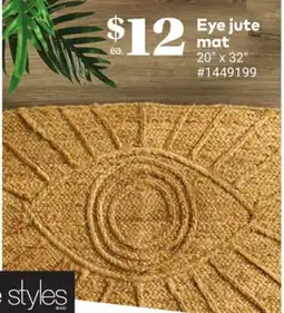 Giant Tiger Eye jute mat offer