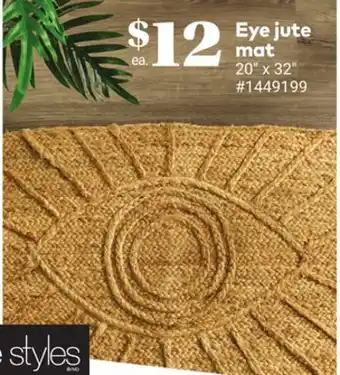 Giant Tiger Eye jute mat offer