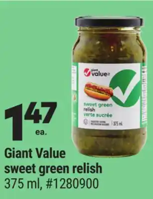 Giant Tiger Giant Value sweet green relish offer