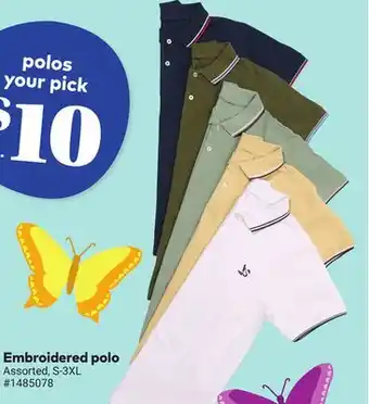 Giant Tiger Embroidered polo offer