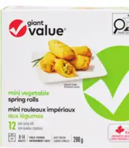Giant Tiger Giant Value spring rolls offer
