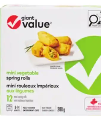 Giant Tiger Giant Value spring rolls offer