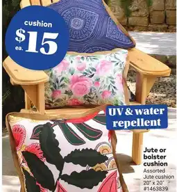 Giant Tiger Assorted Jute Cushion offer