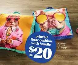 Giant Tiger printed floor cushion with handle offer