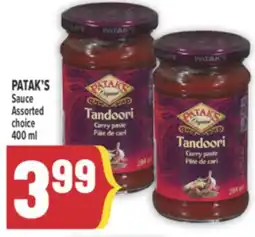 Marché Adonis PATAK'S Sauce offer