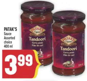 Marché Adonis PATAK'S Sauce offer
