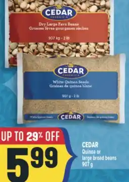 Marché Adonis CEDAR Quinoa or large broad beans offer