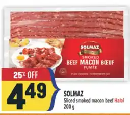 Marché Adonis SOLMAZ Sliced smoked macon beef Halal offer