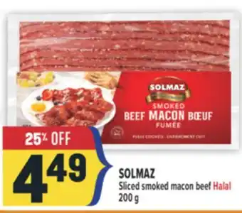 Marché Adonis SOLMAZ Sliced smoked macon beef Halal offer