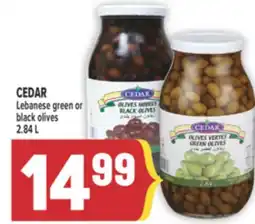 Marché Adonis CEDAR LEBANESE GREEN OR BLACK OLIVES offer