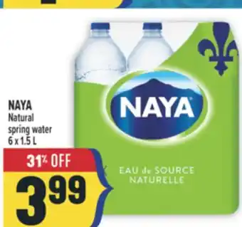 Marché Adonis NAYA Natural spring water offer