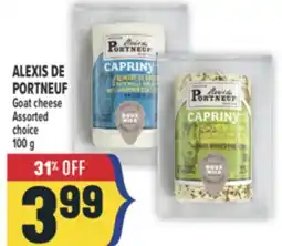 Marché Adonis ALEXIS DE PORTNEUF Goat cheese offer