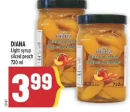 Marché Adonis DIANA Light syrup sliced peach offer