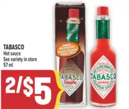 Marché Adonis TABASCO Hot sauce offer