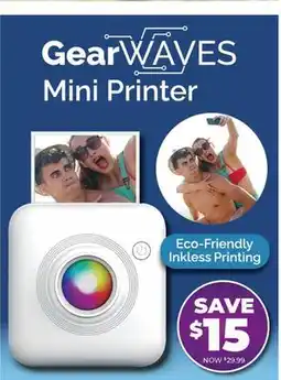 Showcase GearWaves: Mini Portable Inkless Thermal Printer offer