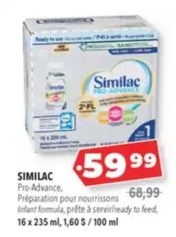 Familiprix SIMILAC, Pro-Advance, Infant ready to feed, 16 x 235 ml offer