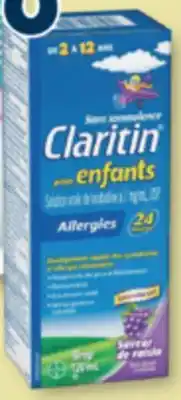 Familiprix CLARITIN or AERIUS, Kids, Allergy, 100 ml or 120 ml offer
